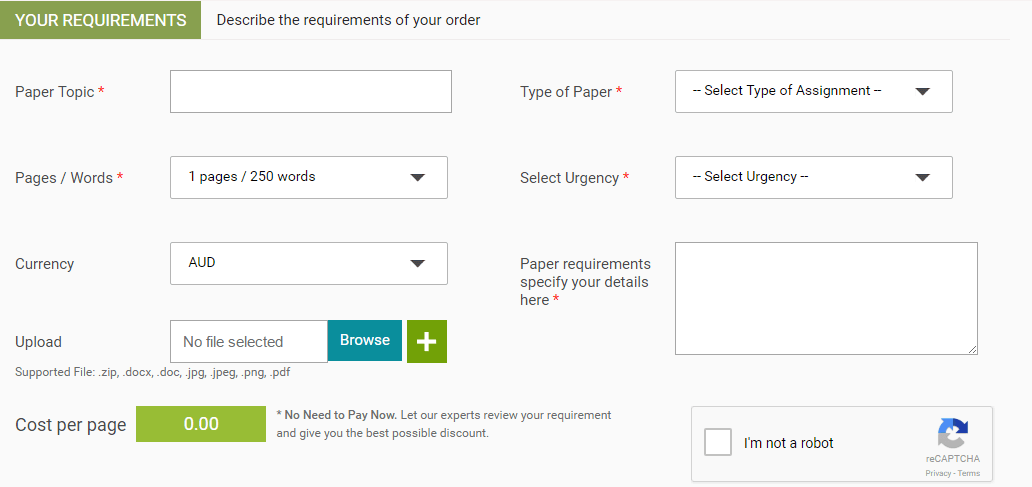 globalassignmenthelp.com.au order form