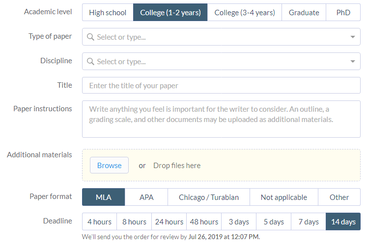 advancedwriters.com order form