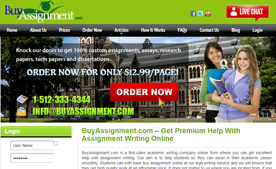 Buy assignment service review